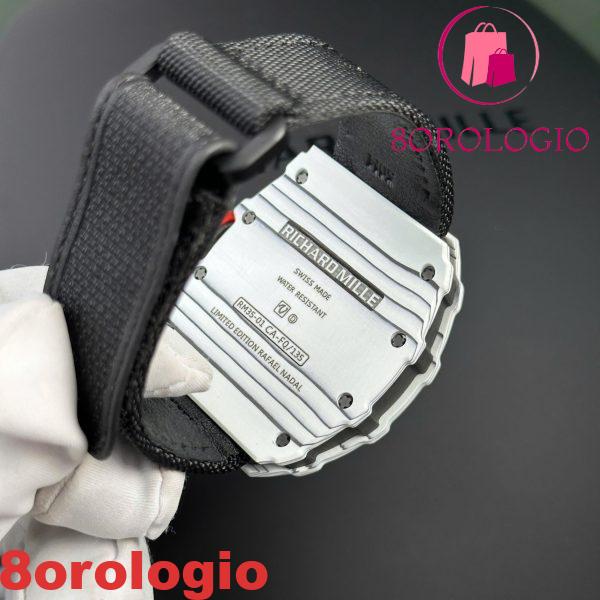 Richard Mille RM35-01 Rafael Nadal White Carbon TPT Edizione Limitata Super Replica BBR V3 49.94mm X 44.5mm Orologio - immagine 4