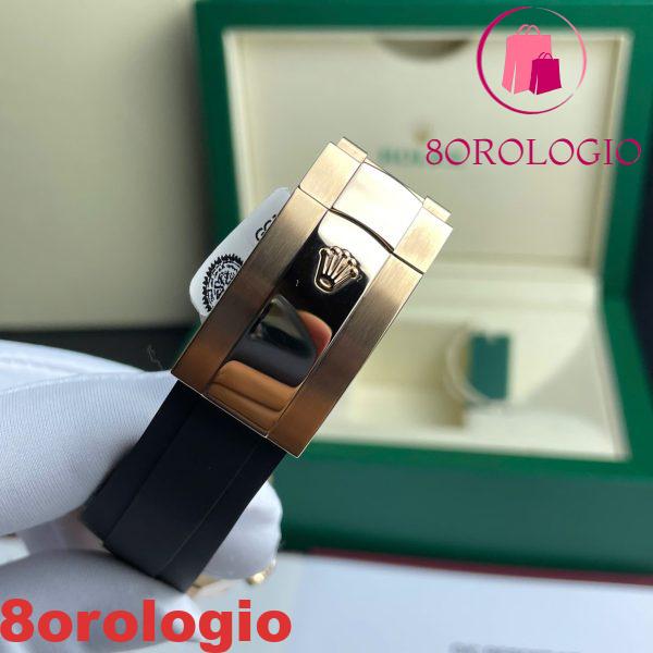 Replica Rolex Sky-Dweller 326934 Quadrante Marrone Cinturino in Gomma Placcato Oro 18K 42mm Orologio - immagine 4