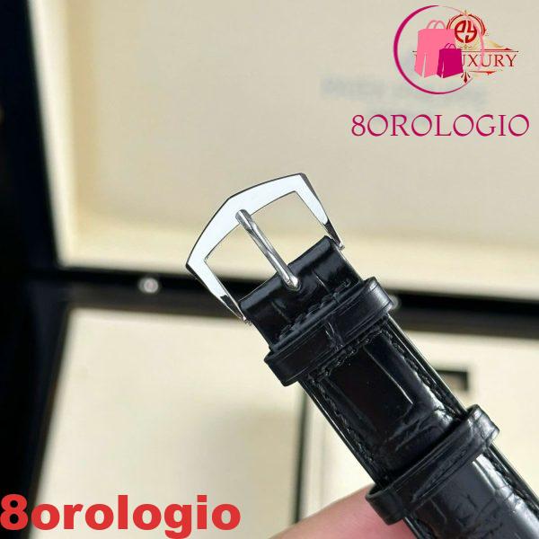 Patek Philippe Calatrava 5227G-010 Quadrante Nero Cinturino in Pelle Migliore Replica 3KF 39mm Orologio - immagine 4