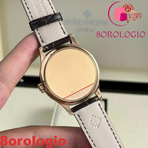 Patek Philippe Calatrava 5227R-001 Oro Rosa Cinturino in Pelle 1:1 Replica 3KF 39mm Orologio - immagine 4