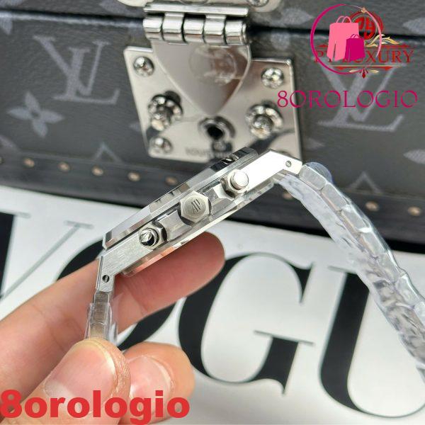 Replica Audemars Piguet Royal Oak 26331ST Cronografo Quadrante Nero Super Clone APW 41mm Orologio - immagine 4