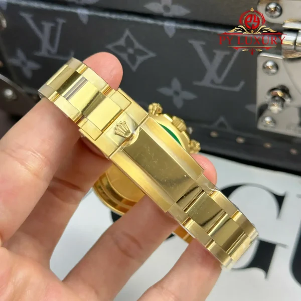 Rolex Daytona 126508 Oro Giallo Quadrante Verde & Oro Replica 1:1 THBF 40mm Orologio - immagine 4