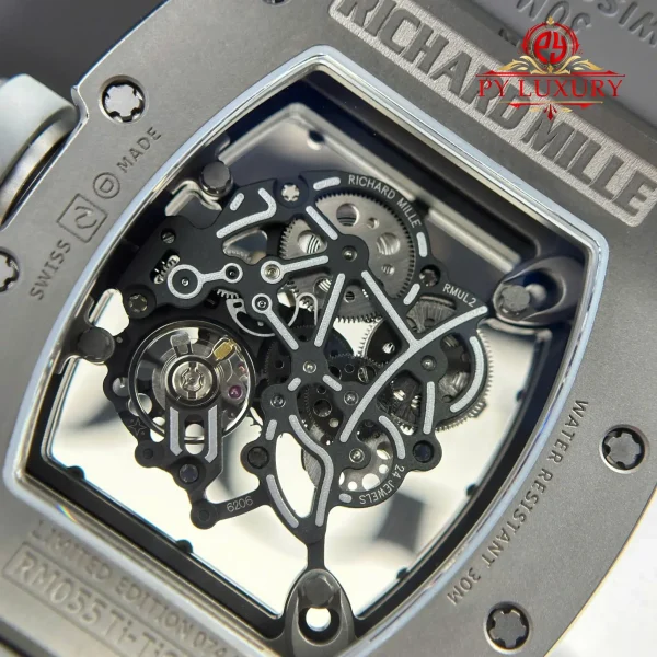 Richard Mille RM055 Bubba Watson Tutto Grigio Titanio e Ceramica 1:1 Miglior Replica ZF 42.7mm Orologio - immagine 4