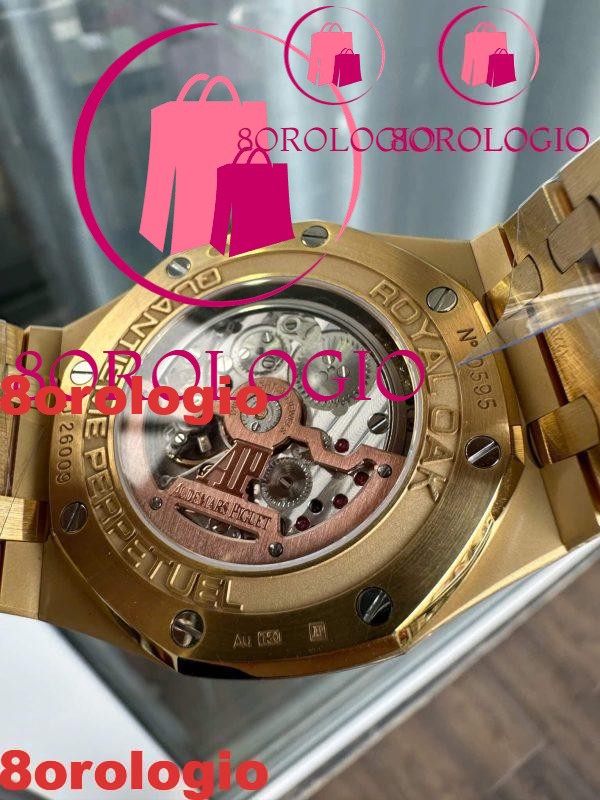Audemars Piguet Royal Oak Calendario Perpetuo 26574BA Quadrante Blu Oro Giallo 18K Migliore Replica 41mm Orologio - immagine 4