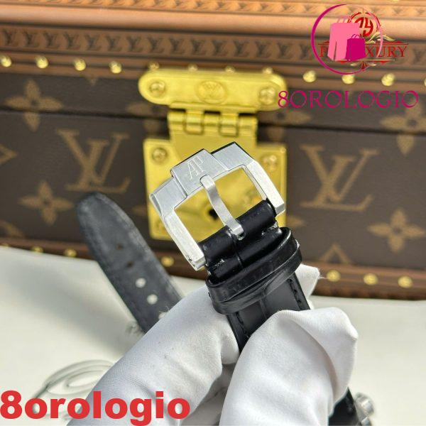 Audemars Piguet Code 11.59 26600CR lunetta interna color argento cinturino in pelle nera 1:1 miglior replica APPF 41mm Orologio - immagine 4