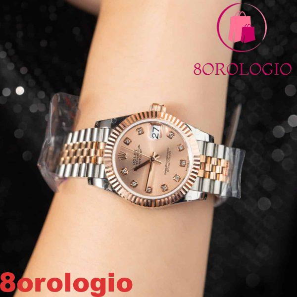 Replica migliore Rolex Datejust 278271 Bicolore Oro 10K Rivestito Quadrante Rosa con Diamanti Jubilee 31mm Orologio - immagine 4