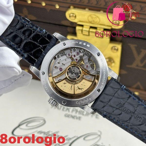 Audemars Piguet Code 11.59 Automatic 15210BC Quadrante Blu Cinturino in Pelle 1:1 Miglior Replica APSF 41mm Orologio - immagine 4