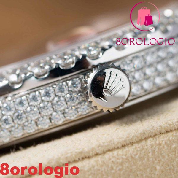 Replica Rolex Datejust Quadrante Romano Rosso Iced Out Moissanite Migliore 41mm Orologio - immagine 4