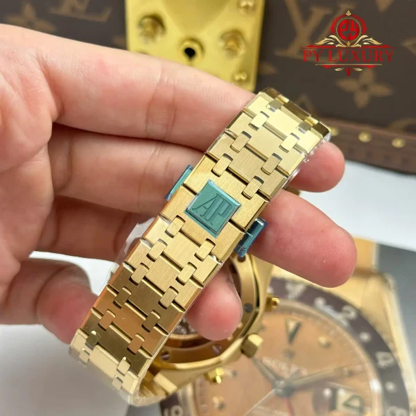 Audemars Piguet Royal Oak Chronograph 26240BA Oro Giallo Quadrante Champagne Fumé 1:1 Super Clone Replica APSF 41mm Orologio - immagine 4