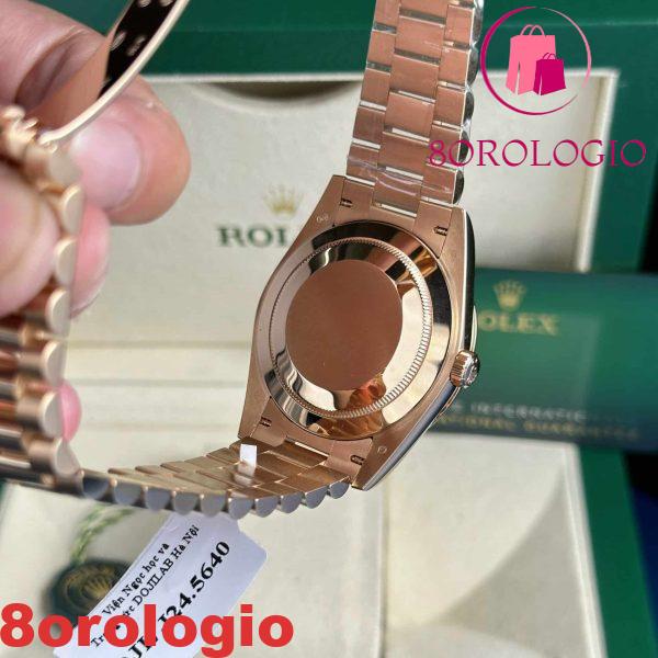 Rolex Day-Date 228235 18K Rose Gold Replica Quadrante cioccolato con diamanti 177g V3 GMF Super Clone 40mm Orologio - immagine 4
