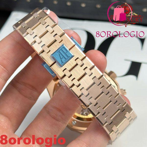 Audemars Piguet Royal Oak 26240OR Chronograph Oro Rosa Quadrante Nero 1:1 Migliore Replica APSF 41mm Orologio - immagine 5