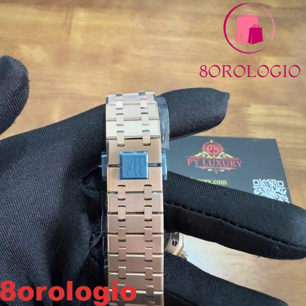 Audemars Piguet Royal Oak Chronograph 26240OR Oro Rosa Quadrante Blu Replica 1:1 Super Clone APSF 41mm Orologio - immagine 5