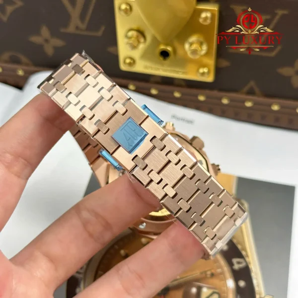 Audemars Piguet Royal Oak Chronograph 26239OR Oro Rosa Quadrante Marrone 1:1 Migliore Replica APSF 41mm Orologio - immagine 5