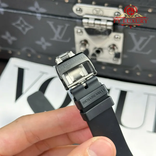 Richard Mille RM61-01 Yohan Blake 'Green' Ceramica Nera Cinturino in Gomma Replica ZF 42.7mm X 50.23mm Orologio - immagine 5