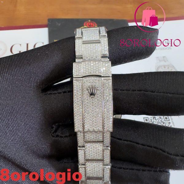 Rolex Datejust 126300 Bust Down Iced Out Diamanti di Moissanite Quadrante Monopoly Miglior Replica 41mm Orologio - immagine 5