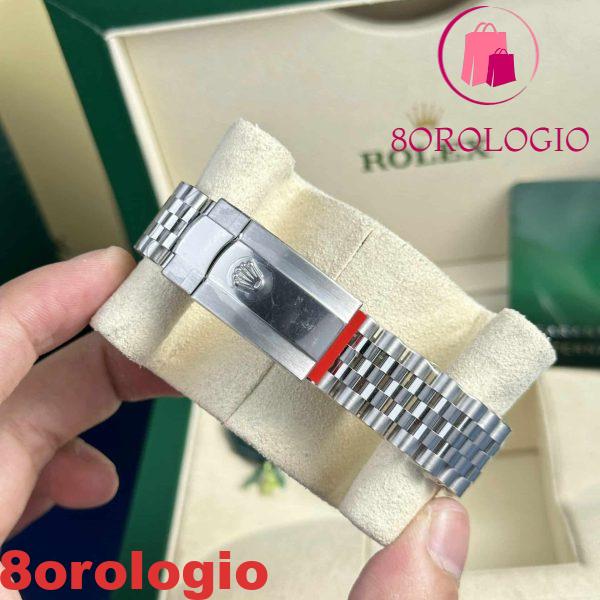 Replica migliore della fabbrica Clean Rolex Datejust 126334 quadrante nero diamanti Jubilee 41mm Orologio - immagine 5