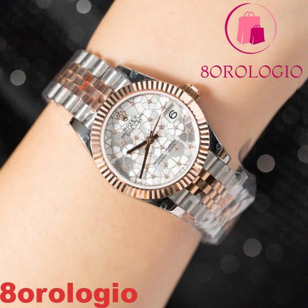 Replica Rolex Datejust 278271 Quadrante Argento Floreale Bicolore Oro Rosa 10K Jubilee Migliore 31mm Orologio - immagine 5