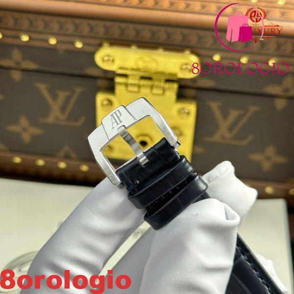 Audemars Piguet Code 11.59 Automatic 15210BC Quadrante Blu Cinturino in Pelle 1:1 Miglior Replica APSF 41mm Orologio - immagine 5