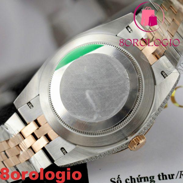 Rolex Datejust 41 Two Tone Quadrante Cioccolato 18K Placcato Oro Iced Out Moissanite Migliore Replica 41mm Orologio - immagine 5