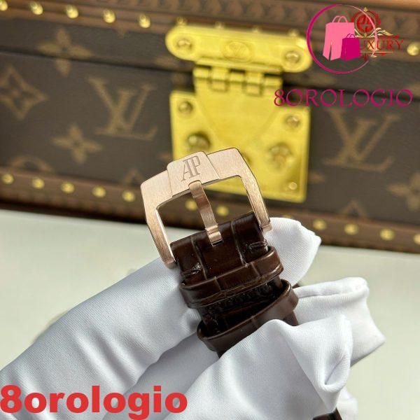 Replica Audemars Piguet Code 11.59 Automatic 15210OR Quadrante Bianco Cinturino in Pelle 1:1 Migliore APSF 41mm Orologio - immagine 5