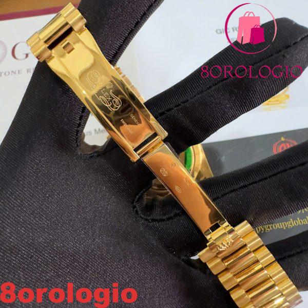 Rolex Day-Date 228238-0061 Quadrante Verde Romano Oro Giallo 18K Rivestito Miglior Replica V3 GMF 40mm Orologio - immagine 5