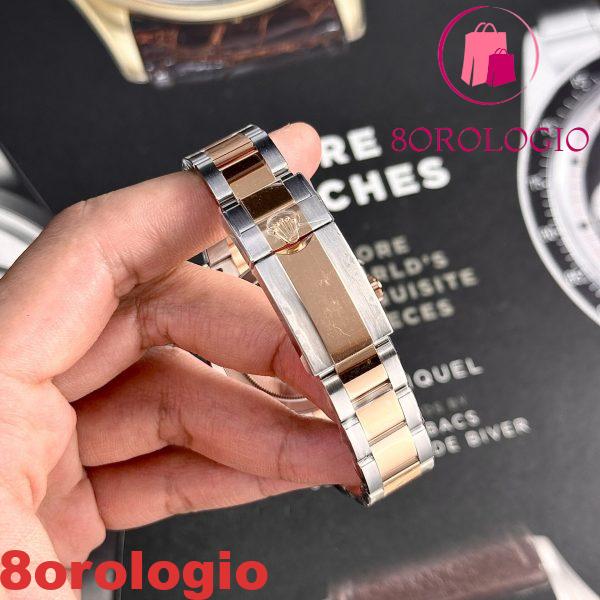 Rolex GMT-Master II Root Beer Two Tone Quadrante Nero Replica Super Clone Clean Factory 40mm Orologio - immagine 5