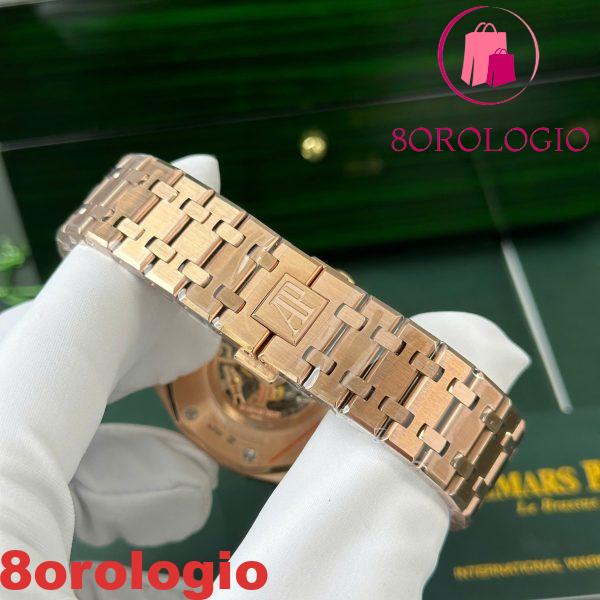 Audemars Piguet Royal Oak 15407OR Quadrante Scheletrato in Oro Rosa Replica Migliore 1:1 THB 41mm Orologio - immagine 5