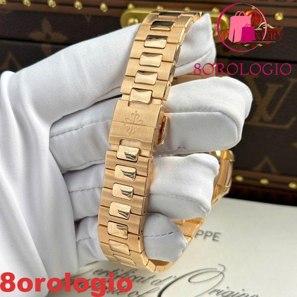 Patek Philippe Nautilus 5712/1R Quadrante Marrone Oro Rosa 18K Avvolto Modificato Opzioni Massime Replica Migliore 1:1 40mm Orologio - immagine 13