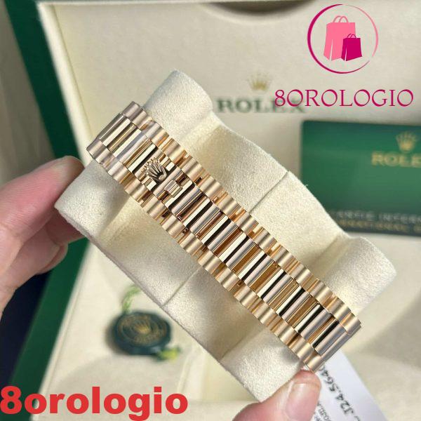 Rolex Day-Date 228235 18K Rose Gold Replica Quadrante cioccolato con diamanti 177g V3 GMF Super Clone 40mm Orologio - immagine 6