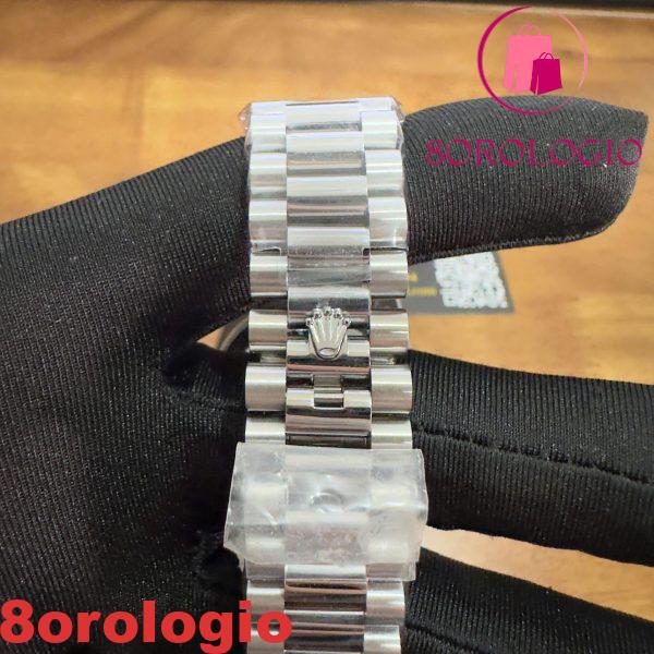 Rolex Day-Date 228349RBR Custom Moissanite Bezel Paved Moissanite Dial GMF V3 Miglior Replica 40mm Orologio - immagine 6