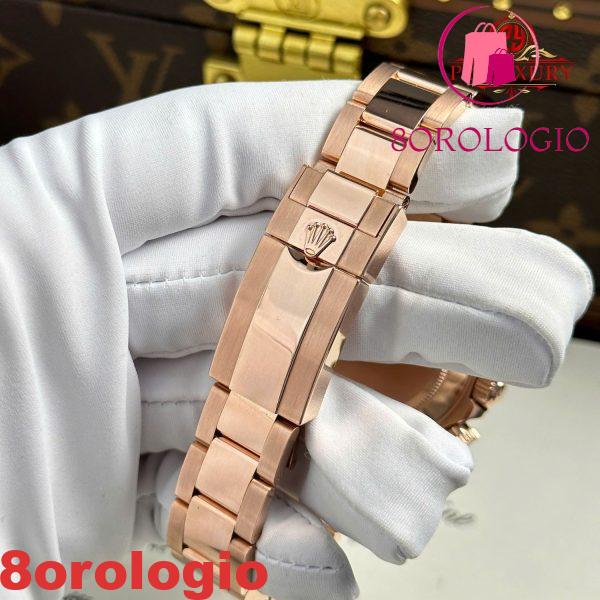 Rolex Daytona 116505 Quadrante Cioccolato Oro Rosa 18K Bracciale Oyster Rivestito Replica 1:1 Super Clone 40mm Orologio - immagine 6