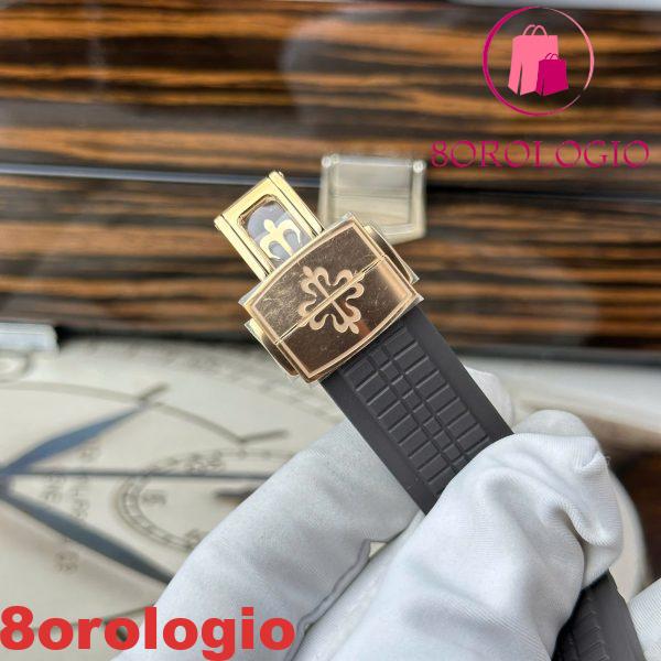 Patek Philippe Aquanaut 5167R-001 Oro Rosa Versione Modificata Quadrante Marrone + Lancette + Movimento Super Clone Migliore Replica 40.8mm Orologio - immagine 6