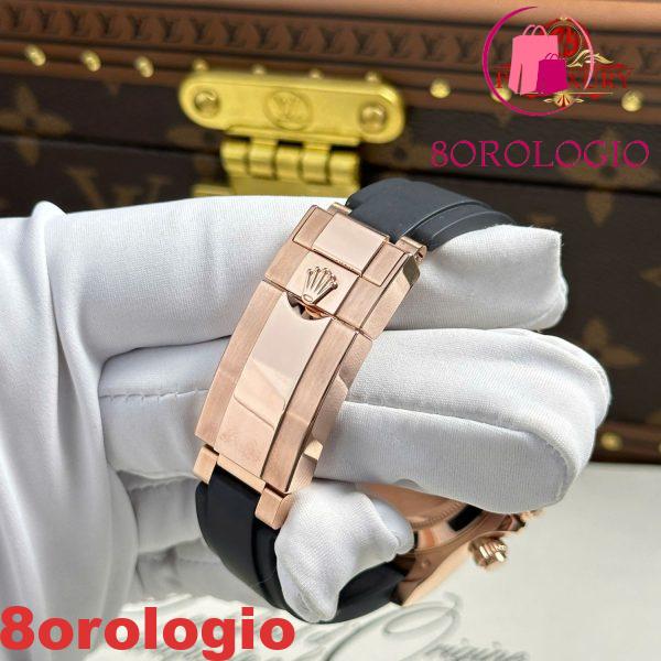 Rolex Daytona 116515LN Quadrante Nero Oro Rosa 18K Wrapped Oysterflex 1:1 Migliore Replica 40mm Orologio - immagine 6