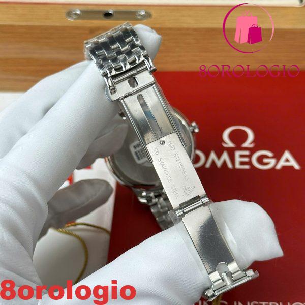 Omega De Ville Prestige Power Reserve Quadrante Argento Bracciale in Acciaio Miglior Replica 39.5mm Orologio - immagine 6