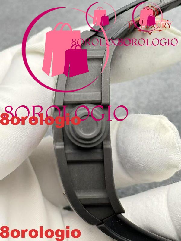 Replica su misura 1:1 Richard Mille RM055 Edizione Asia Bubba Watson squisita in fibra di carbonio NTPT movimento modificato non regolatore 42.7mm Orologio - immagine 6