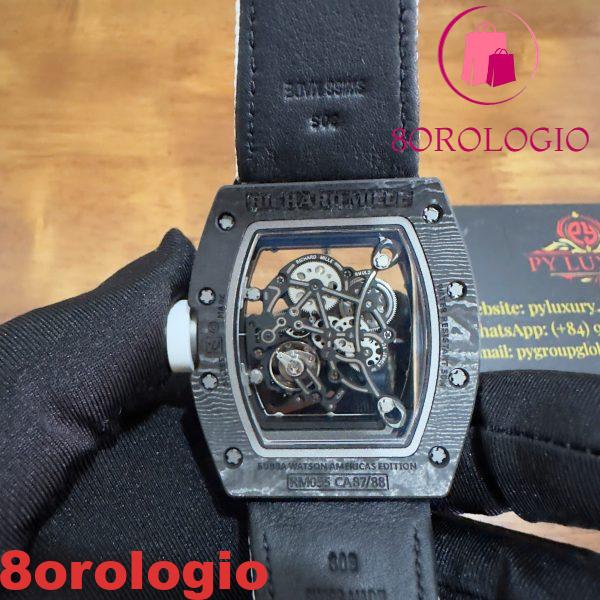 Richard Mille RM055 Bubba Watson Americas Edition Custom Made Exquisite NTPT Carbon Fiber Replica Movimento Vaucher di Qualità Esclusiva Orologio - immagine 6