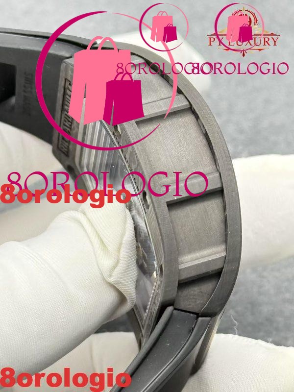 Replica su misura 1:1 Richard Mille RM055 Edizione Asia Bubba Watson squisita in fibra di carbonio NTPT movimento modificato non regolatore 42.7mm Orologio - immagine 7