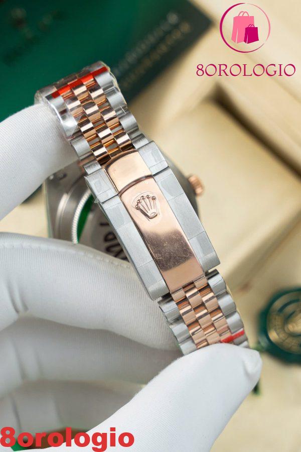 Rolex Datejust 126331 Bicolore 10K Oro Rosa Rivestito Quadrante Wimbledon Jubilee Replica 1:1 GMF 41mm Orologio - immagine 7