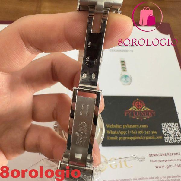 Rolex Daytona 116576TBR-0005 Platinum Quadrante Arabo Replica Diamanti a Baguette 40mm Orologio - immagine 7