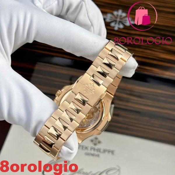 Patek Philippe Nautilus 5712/1R-001 Quadrante Marrone Oro Massiccio 18K replica CNC su Misura 40mm Orologio - immagine 15