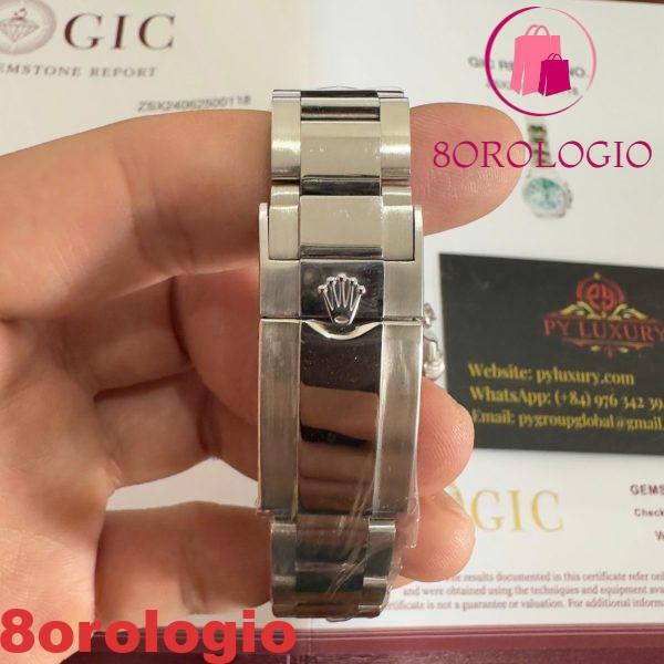 Rolex Daytona 116576TBR-0005 Platinum Quadrante Arabo Replica Diamanti a Baguette 40mm Orologio - immagine 8