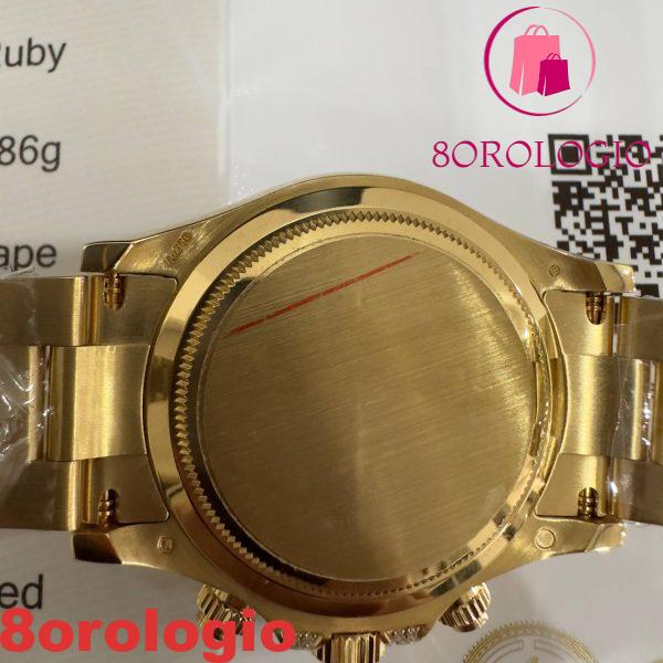 Rolex Daytona 126598TRU Replica Personalizzato 18K Oro Massiccio Rubini Naturali Diamanti Naturali 40mm Orologio - immagine 9