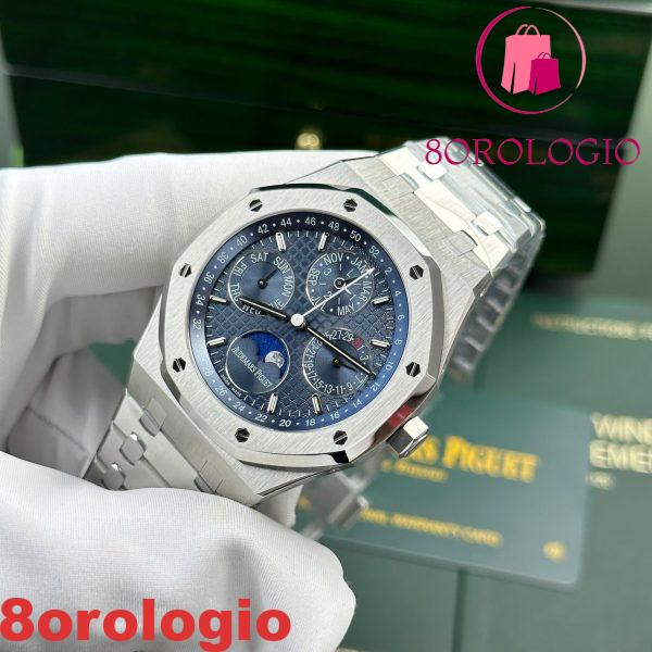 Audemars Piguet Royal Oak Calendario Perpetuo 26574ST Quadrante Blu Replica di Migliore Qualità 41mm Orologio - immagine 5