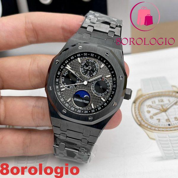 Audemars Piguet Royal Oak Calendario Perpetuo 26579CE Quadrante Grigio Ceramica Nera Miglior Replica APSF 41mm Orologio - immagine 6