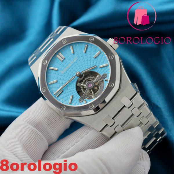 Replica di Alta Qualità Audemars Piguet Royal Oak Tourbillon Quadrante Tiffany Blue 41mm Orologio - immagine 5