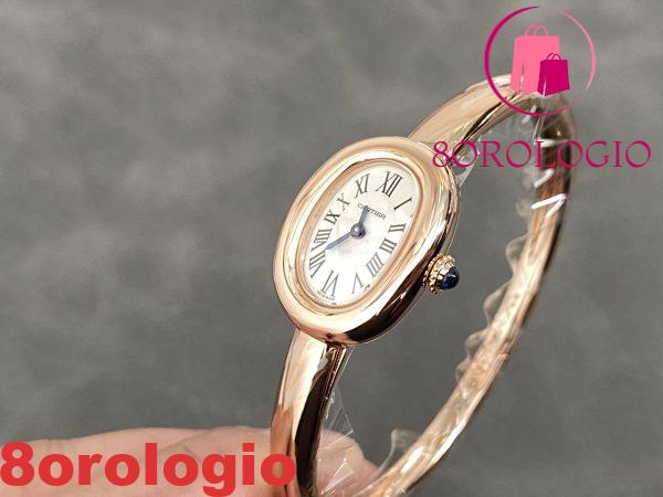 Cartier Baignoire De Cartier Oro Rosa Quadrante Argento Modello Mini Migliore Replica (Misura Polso 15, 16, 17cm) Orologio - immagine 5