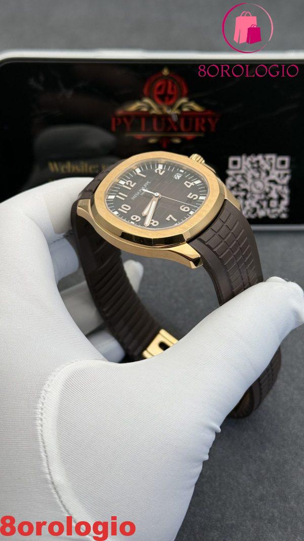 Patek Philippe Aquanaut 5167R-001 Quadrante Marrone Placcato Oro 18K Versione Rifinita Replica 1:1 Super Clone 40.8mm Orologio - immagine 4
