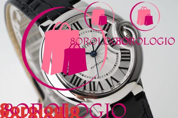Cartier Ballon Bleu W6920085 Quadrante Bianco Pelle Movimento al Quarzo Migliore Replica AF 33mm Orologio - immagine 4