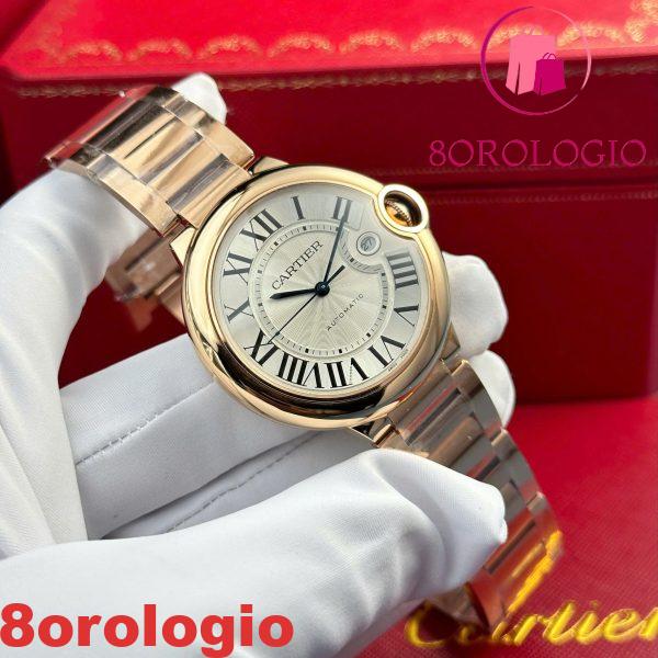 Cartier Ballon Bleu WGBB0039 Oro Rosa Quadrante Bianco Migliore Replica AF 42mm Orologio - immagine 5