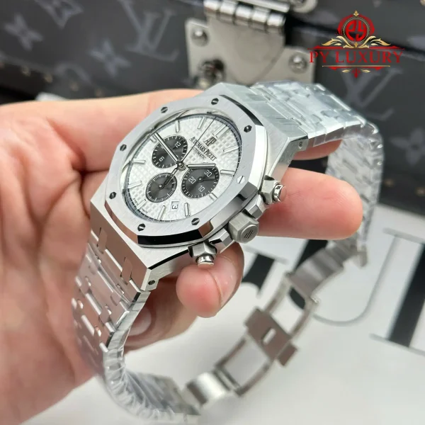 Audemars Piguet Royal Oak Chronograph 26331ST Quadrante Bianco 1:1 Best Replica APW 41mm Orologio - immagine 8